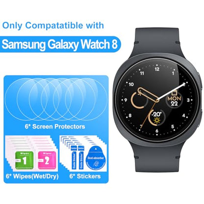 6 Pack Screen Protectors for Samsung Galaxy Watch 8/7/6/5/4 40mm, Soft TPU Protector de Ppantalla Ppara, HD Clear, Full Coverage, Scratch Resistant, screen protector Film