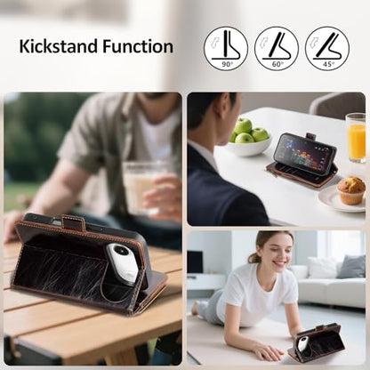 Antsturdy Compatible with MagSafe iPhone 17 Air Wallet Case,Coffee - color: (Detachable with Magsafe)-Coffee