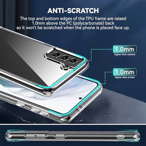 DEERLAMN Clear Phone Case for Samsung Galaxy S22, Transparent Anti-Scratch Non-Yellowing Ultra Slim Fit Shockproof Drop Protection Phone Cover - size: Samsung Galaxy S22