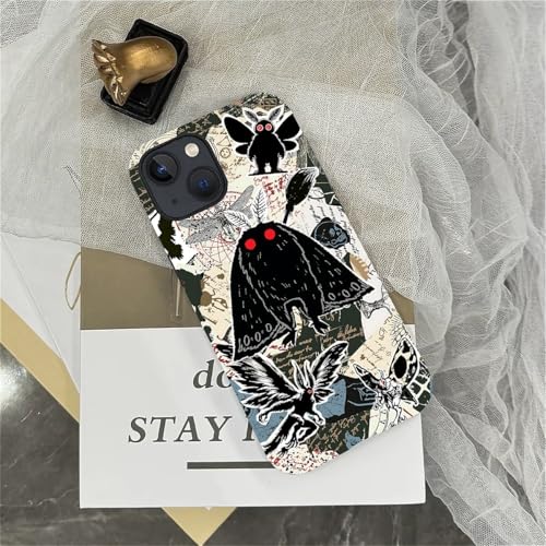 Case for iPhone 13 14, Dual Layer Phone Cover, Mothman Collage | Shockproof Hybrid Phone Case, Soft TPU and Hard PC, Durable Anti-Scratch Protection - color: Mothman Collage, size: Iphone 13/14