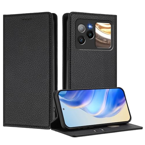 for BLU BOLD N4 5G Case Wallet with Card Holder | for BLU BOLD N4 5G Phone Case - [Built-in 2 Credit Card Slots] [Hidden Magnetic Closure] Premium PU Leather Wallet Cases - Flip Phone Cases - color: Black