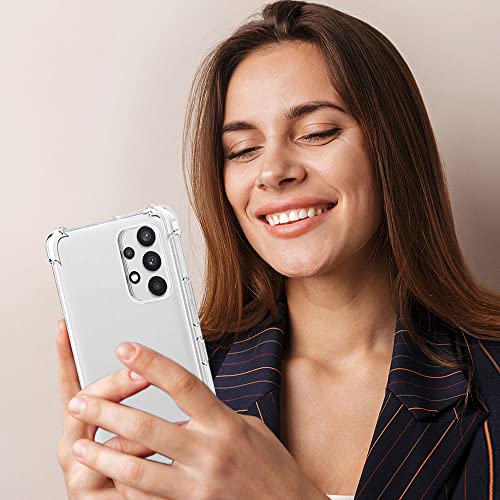 for Samsung A53 5G Case, Galaxy A53 5G Case and Screen Protector, Shockproof Crystal Clear Slim Soft Silicone TPU Protective Phone Cover for Samsung Galaxy A53 5G (Clear) - color: Clear