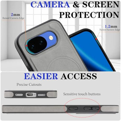 for Google Pixel 10a Wallet Case Compatible with Magsafe, 2 in 1 Leather Flip 3 Card Holder Magnetic Detachable Cover Q1 (Brown, Google Pixel 10a) - color: Brown, size: Google Pixel 10a