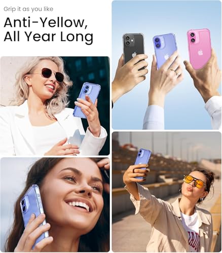 for iPhone 16 Case Crystal Clear, [Not Yellowing] [Military Grade Drop Protection] Shockproof Protective Phone Case for Women Men 6.1 inch, Clear