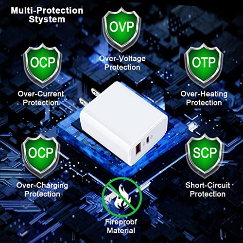 Pixel 11 10 9a Charger Fast Charging Block 20W USB C Fast Wall Charger Box - color: White