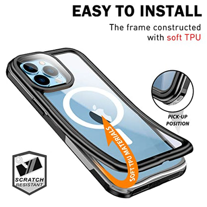 AICase Waterproof Case for iPhone 13 Pro max(6.7") with MagSafe Support Snowproof,Dustproof and Shockproof, IP68 Certified Full Body Protection Fully Sealed Underwater Cover for iPhone 13 Pro max - color: Waterproof magsafe