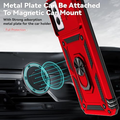 SunStory for Motorola Moto G Power 5G 2024 Case with Kickstand,Red - color: Red