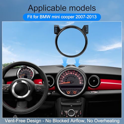 KAKSEY Car Phone Holder Compatible with BMW MINI Cooper 2007-2013 Auto Accessories Screen Fixed Clip, Mobile Cellphone Mount Navigation Screen Bracket Hands-Free
