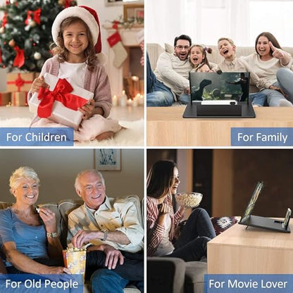 14 inch 3D HD Magnifying Screen Magnifier for Cell Phone - color: Black-14''