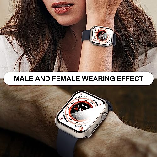 Diruite for Apple Watch Series 9/8/7/6/5/4 SE 41mm Case -Titanium*2 - color: Titanium, size: 41 mm - Series 9/8/7/6/5/4/SE/SE 2