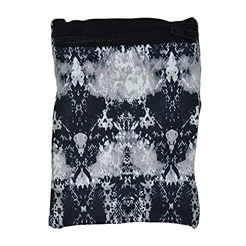 Sprigs Wrist Wallet Running Wristband Pocket for Keys Cards Cash ID Phone - color: Black Abstract
