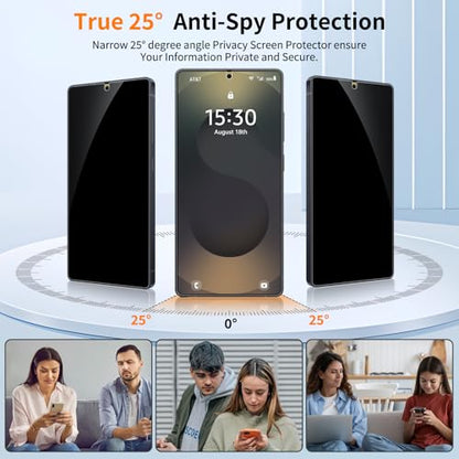 2 Pack Privacy Screen Protector for Samsung Galaxy S25 Ultra 9H Glass - color: Sp-S25PR
