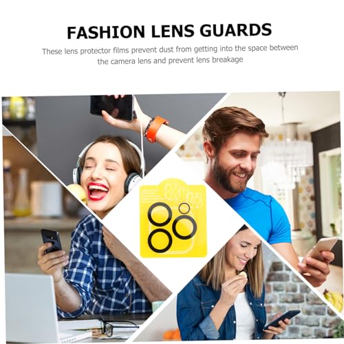 Uonlytech 5pcs Diamond Camera Lens Protector Films for Pro Scratch Resistant Finger Easy to Clean Fit for Mobile Lens Protection
