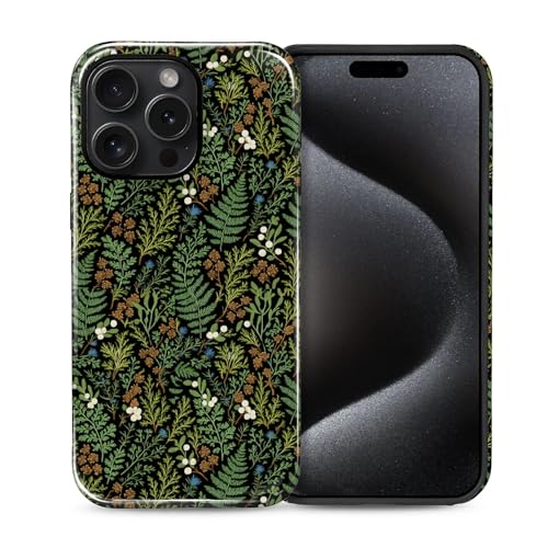 Case for iPhone 15 Pro, Shockproof Hybrid Protective Phone Case, Dual-Layer Drop Protection Anti-Scratch, Fern Leaf - color: Fern Leaf, size: iPhone 15 Pro