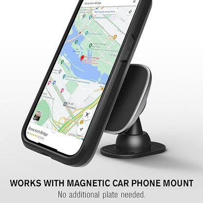VENA vCommute for iPhone 15 Wallet Case, Black | Military-Grade Drop Protection, Premium Leather Magnetic Flap Cover, Hidden Card Holder, RFID Blocking, Multi-Angle Kickstand - color: Classic - Black, size: iPhone 15