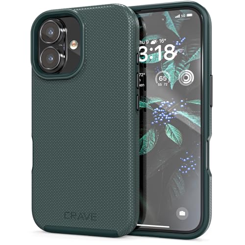Crave Dual Guard Compatible with iPhone 16 Case, Compatible with MagSafe Shockproof Protection Dual Layer Case for Apple iPhone 16 (6.1") - Green - color: Green