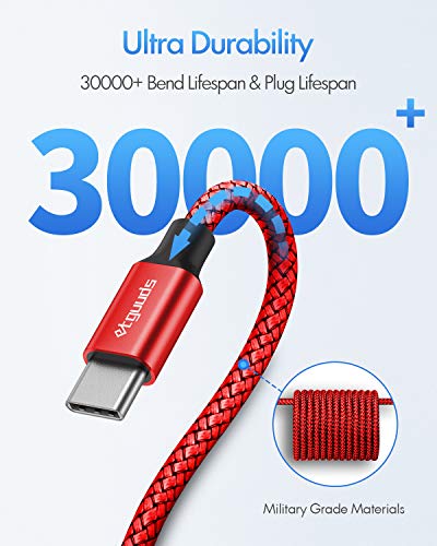 etguuds USB C to USB C Cable 2ft, 2-Pack 60W C to C Cable Fast Charging - color: Red, size: 2ft