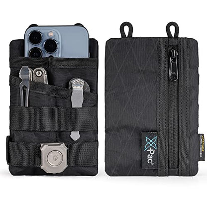 VIPERADE VE3 Tool Organizer, Nylon Tool Belt Loop with 4 Pockets EDC Pouch for Flashlight/Pocket Knife, Tactical Pen, Notebook (X-PAC-BK) - color: X-PAC-BK