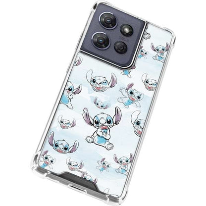 Skinit Clear Phone Case Compatible with Moto G Power 5G (2025) - Officially Licensed Disney Lilo and Stitch Pattern Design - color: Blue - STCHDS06