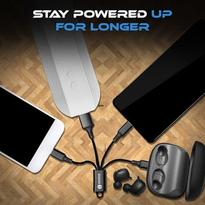 Nocqua 4-in-1 Multi Charging Cable - 5” USB C Fast Charging Cables