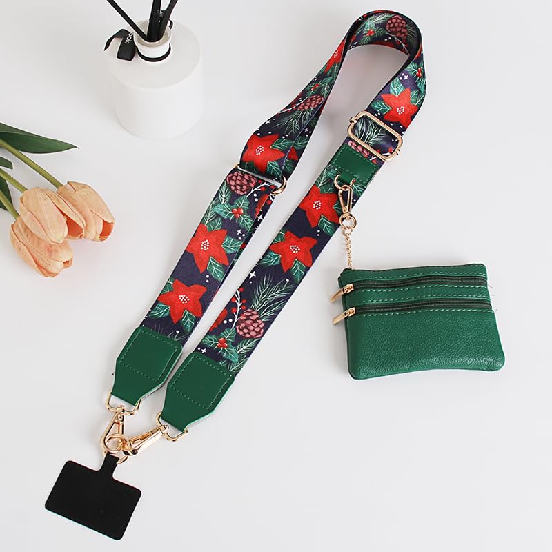 Phone Strap with Zippered Pouch, Clip and Go Strap for Phone with Wallet Crossbody, Adjustable Crossbody Phone Strap-3 - color: Arrow - Black