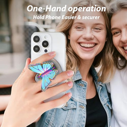[2026 All-New] for MagSafe Butterfly Phone Grip, Glitter Colorful - color: Glitter Colorful