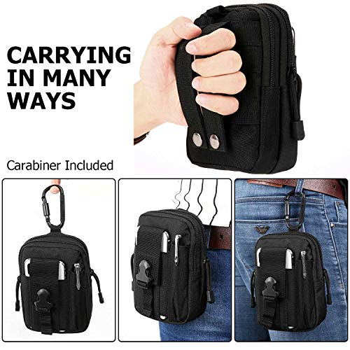 Tactical Waist Pouch EDC Molle Waist Bag Belt Phone Pouch Holster Purse Carrying Pouch for Smartphone, Tools - color: Red