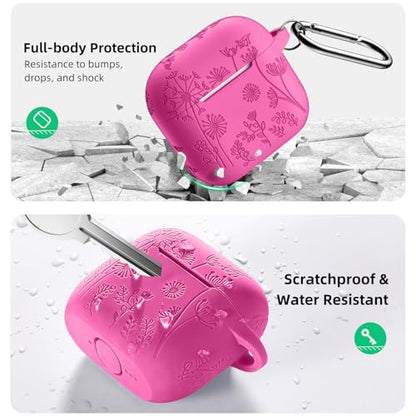 Lerobo for AirPods 5 AirPods 4 Case with Cleaner Kit & Keychain, Rose Pink - color: A-Rose Pink, size: AirPods 5&4