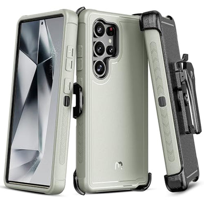 M MYBAT PRO for Samsung Galaxy S25 Ultra Case with 360° Rotating Stand | Maverick Series - color: Natural Titanium, size: Samsung Galaxy S25 Ultra
