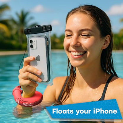 Waterproof Phone & Camera Float Wrist Strap for Underwater | Waterproof Float Strap Compatible with GoPro Hero 13, Insta360 X4, DJI Action 5 Pro, iPhone, OM System TG-7 & Kodak WPZ2 - color: Red Blaze