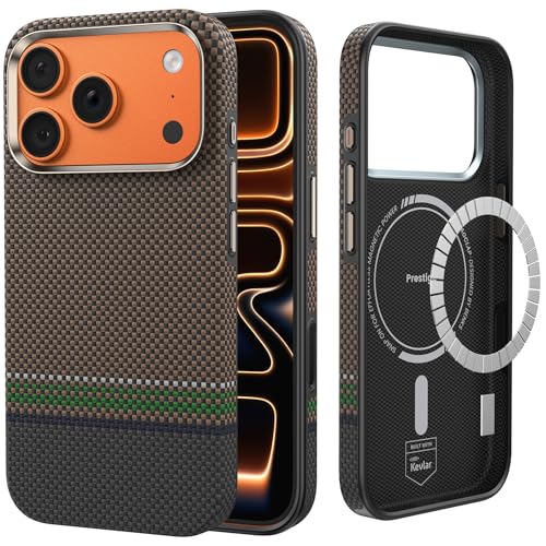 BENKS Prestige ArmorPro Case for iPhone 17 Pro Max with Camera Control Button, [Compatible with Magsafe] Full-Body Protective Case Made with Dupont Kevlar 1000D Aramid Fiber - color: Prestige ArmorPro