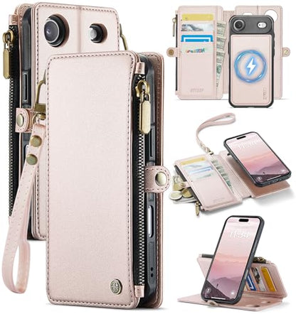 for iPhone 17 Air - Phone Case Wallet Magnetic, Champagne Gold - color: Champagne Gold, size: iPhone Air