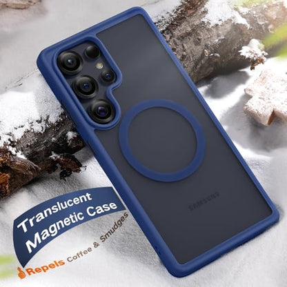 Maledan Shockproof Slim Case Designed for Galaxy S25 Ultra Case [Military-Grade Defense] [Fast Wireless Charging] - Magnetic Case for Samsung Galaxy S25 Ultra Accessories, Navy Blue - color: Navy Blue