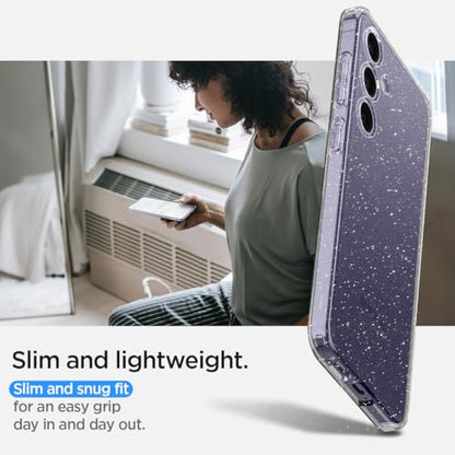 Spigen Liquid Crystal Glitter Designed for Galaxy S24 Case (2024) [Military-Grade Protection] - Crystal Quartz - color: Crystal Quartz, size: 6.2in (Galaxy S24)