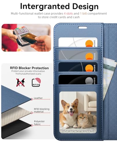 OCASE for Samsung Galaxy S26+ Plus Wallet Case, Card Holder, Light Blue | RFID Blocking, Kickstand, Magnetic Closure, PU Leather Flip Folio, Shockproof TPU Shell, Protective Phone Cover (6.7") 2026 - color: Light Blue, size: Samsung Galaxy S26 Plus