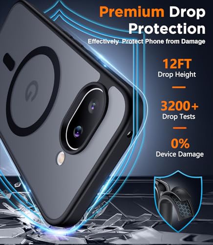 SPIDERCASE Magnetic for Google Pixel 10a Case, Black - color: Black, size: Pixel 10A