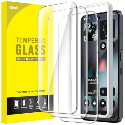 JETech Screen Protector for Nothing Phone 3, 3-Pack | 9H Tempered Glass, HD Clear, Anti-Scratch Protection, Easy Installation Tool - size: Nothing Phone 3