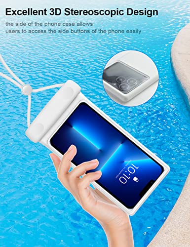 wellhouse Waterproof Phone Pouch, Waterproof Phone Case for iPhone 17 16 15 14 13 Pro Max XS Samsung, IPX8 3D Cellphone Dry Bag Beach Essentials (2 Pack - Duke Black & White7.0, 7 inch) - color: 2 Pack - Duke Black & White7.0"