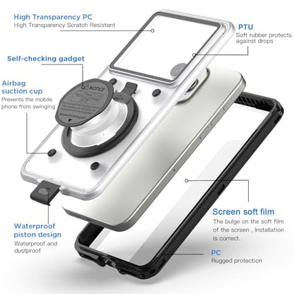 AICase Cruise Essentials 2026 Waterproof Phone Case,Universal Self-Check Function Underwater Pouch Dry Bag Beach Travel Essentials for iPhone 16e 16 15 14 13 12 11/Samsung S25/LG,Google/Xiaomi Black - size: Universal Self-Check