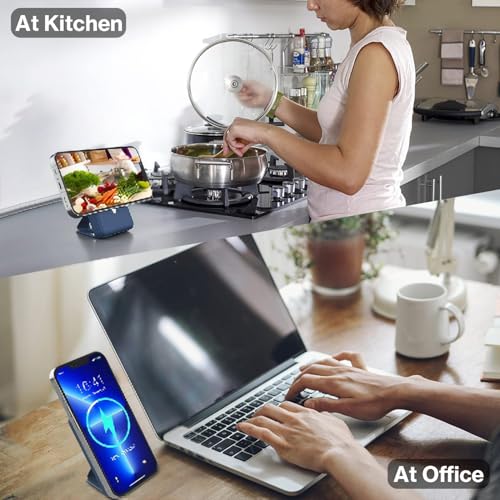 AOGUERBE Magnetic Power Bank, 10000mAh Wireless Portable Charger with Stand - color: Dark Blue