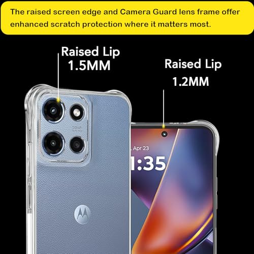 USTIYA Case for Motorola Moto G 5G 2025/2026/ G Play 5G 2026 Clear TPU Four Corners Military-Grade Protection Cover Transparent Soft funda