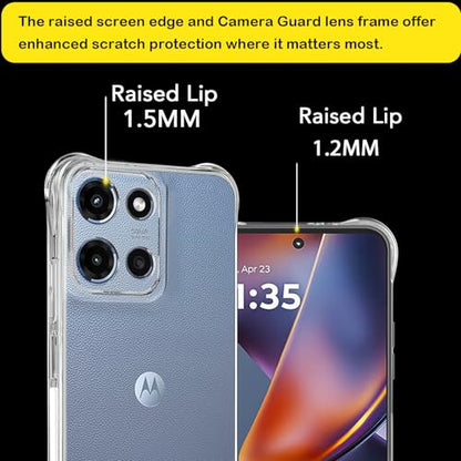 USTIYA Case for Motorola Moto G 5G 2025/2026/ G Play 5G 2026 Clear TPU Four Corners Military-Grade Protection Cover Transparent Soft funda