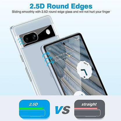 OMOTON Screen Protector for Google Pixel 7A 5G 6.1 Inch, 3 Pack - size: Pixel 7a - 6.1 Inch