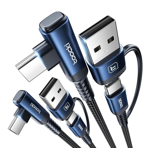 60W USB C Cable, Right Angle Type C Fast Charging Cable, 6.6FT 2-Pack - size: 6.6FT+6.6FT