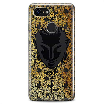 TPU Case Compatible for Google Pixel 9 8 Pro 7a 6a 5a XL 4a 5G 2 XL 3 XL 3a Buddha Face Cute Inspirational Clear Black Design Harmony Flexible Silicone Slim fit Mantra Soft Aesthetic Print - color: Buddha Face