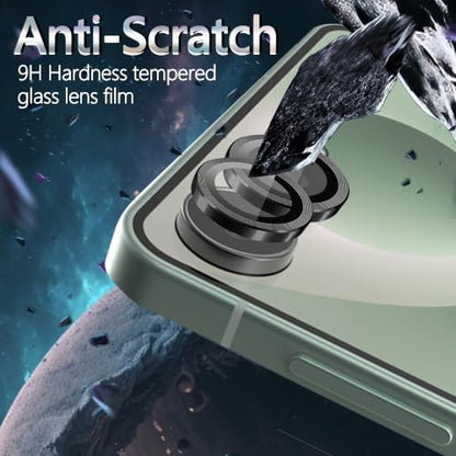 1 Pack Camera Lens Frame for Samsung Galaxy Z Flip 8, 9H Glass Screen Protector Anti-Scratch, Tempered Glass Metal Individual Camera Cover Accessories, Black - size: for Galaxy Z Flip 8 Black