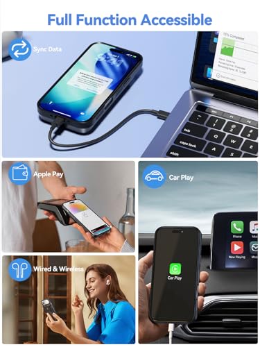 NEWDERY 9300mAh Battery Case for iPhone Air Fast Wireless Charging Case | Portable Protective Wireless,Support Carplay,6.5inch Rechargeable Battery Charger Cover,USB-C Port,Black - size: iPhone 17 Air-9300mAh