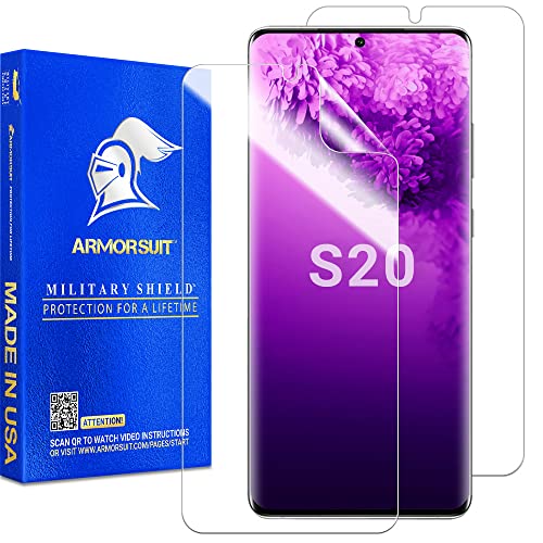 ArmorSuit [2 Pack] MilitaryShield Screen Protector Designed For Samsung Galaxy S20 / S20 5G (6.2")(Case Friendly) Ultrasonic Fingerprint Compatible Anti-Bubble HD Clear Film - size: 6.2-INCH