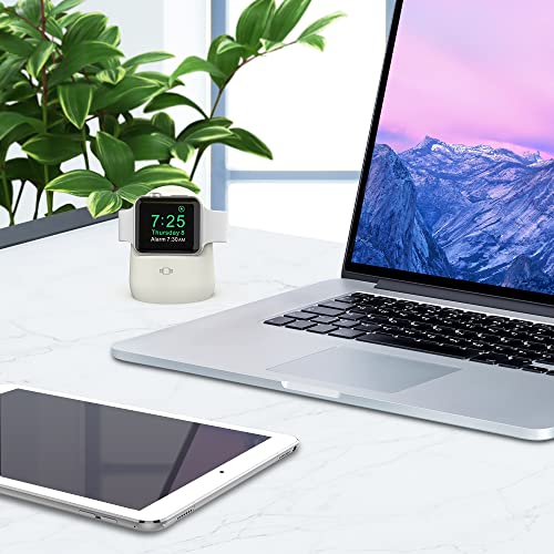 AhaStyle iWatch Stand Silicone Charging Dock Holder for Apple Watch Series - color: Starlight