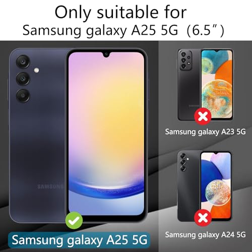 [2 +2 for Samsung Galaxy A25 5G Privacy Screen protector with careme les[Protect privacy][Scratch resistant][Anti Fingerprint][Bubble-Free][Easy installation] - size: Galaxy A25 2+2